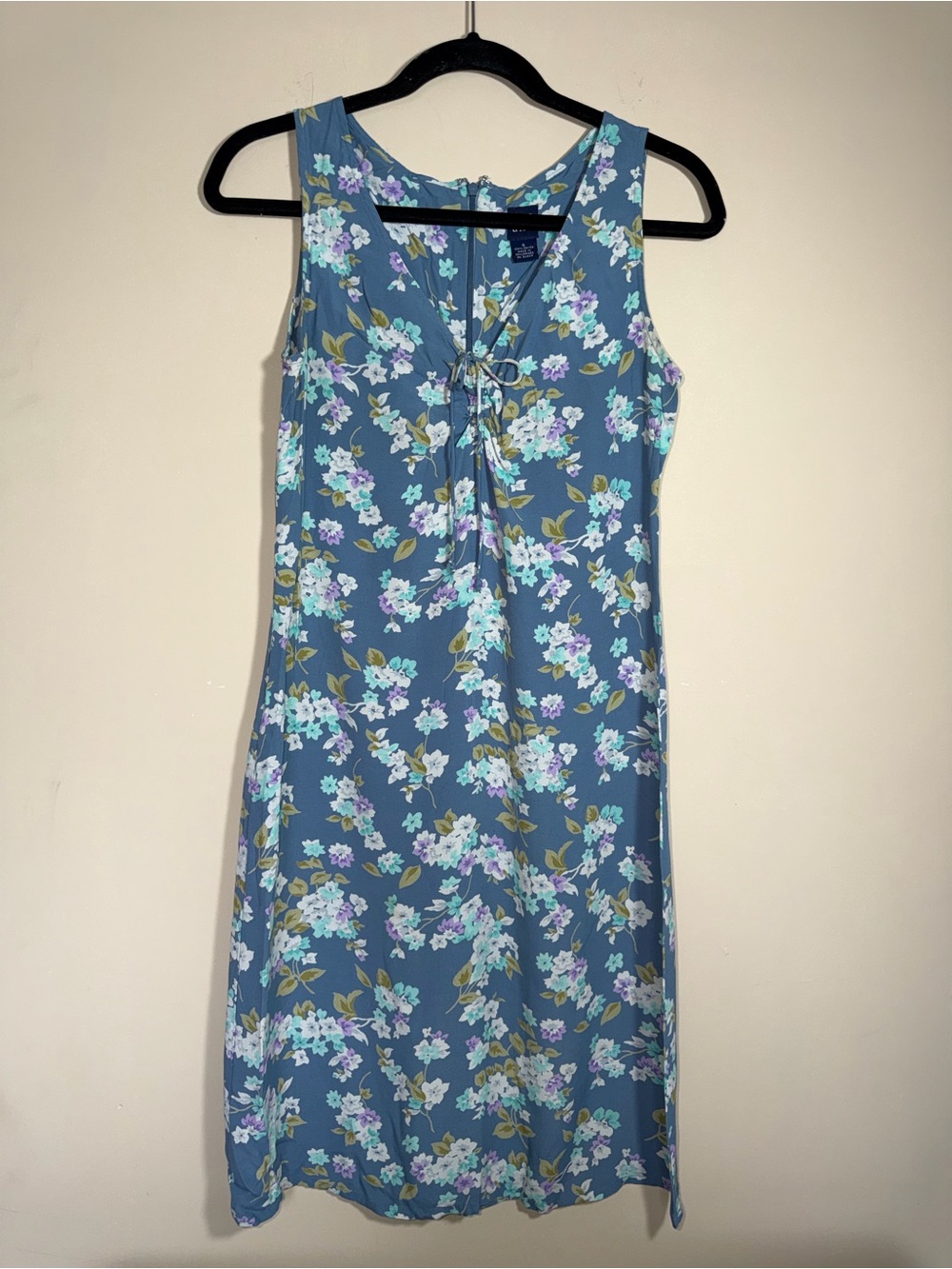 Gap Blue Floral Tie-Front Sundress